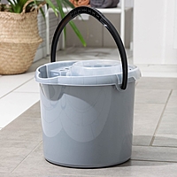 Ведро МОП с отжимом 9л "Etna" круг, цвет серый