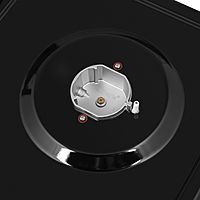 Варочная поверхность HOMSair HGE643BK, газовая, 4 конфорки, чёрная