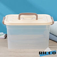 Контейнер для хранения с крышкой RICCO, 6,5 л, 31×20×18 см, цвет бежевый