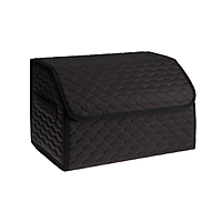 Органайзер в багажник LION, экокожа, соты, 50*30*30 см, черно-красный