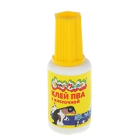 Клeй ПВА, 20 г, с кисточкой, детский, «Каляка-Маляка»
