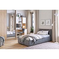 Кровать Бест с ортопедом + ПМ 900х2000, Графит (велюр)