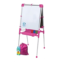Мольберт двусторонний регулир по высоте 2 + учеб принадлежности, цвет розовый ДЗМ2/Р