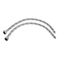 Смеситель для кухни ZEIN ZC2028, гибкий силикон излив, кран-букса латунь 1/2", черный/хром