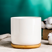 Кашпо "Эко" 10х9см, белое