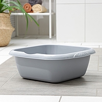 Таз 12л 40х38х15см "Etna" квадрат, цвет серый