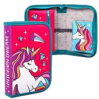 Пенал 1 секция откидной карман и космет 140*210 ткань Минни Маус "Единорог"