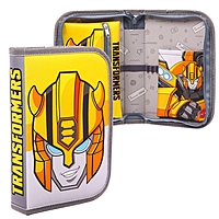 Пенал 1 секция откидной карман и космет 140*210 ткань Transformers "Бамблби"