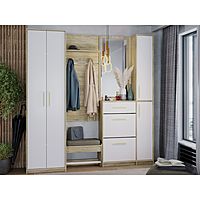 Прихожая  №2 Эдем-1, 900х280х2200, Дуб сонома/Белый жемчуг