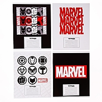 Тетрадь 24 листа, клетка, "Marvel", 4 вида МИКС, Мстители