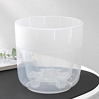 Кашпо со вставкой 2,7л d16см h16см "Линель", цвет прозрачный