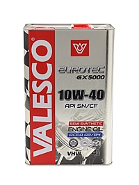 Масло моторное VALESCO Eurotec GX 5000 10W-40 4 л металл