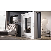 Шкаф-купе Элегант 1, 1260х2000х590, Белый гладкий