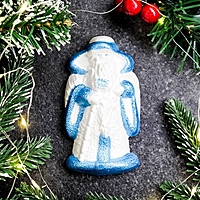 Игрушка с подвесом "Дед Мороз" перламутр, 11х6см
