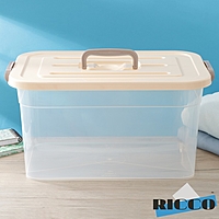 Контейнер д/хранения с крышкой 15л 41,5х27х22см, цвет бежевый