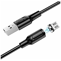 Кабель Borofone BX41, microUSB - USB, 2.4 А, 1 м, PVC оплётка, чёрный