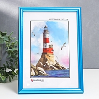 Фоторамка пластик "Палитра" 15х21 см, аквамарин металлик