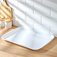 Поднос 47х36,5х2,3см прямоуг, цвет мрамор