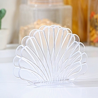 Салфетница 13х2,5х10см "Ракушка", прозрачный