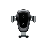 Держатель телефона Baseus Metal Gravity в дефлектор, беспроводная зарядка, матовый BSWC-C01