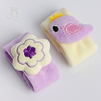 Браслетик - погремушка «Птичка» в домике, 2шт