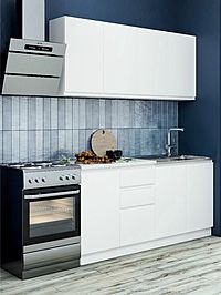 Кухонный гарнитур прямой «Клик Мебель. Стиль», с столешницей, 1600 мм, цвет белый