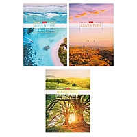 Тетрадь 48 листов в клетку "Путешествие", обложка мелованный картон, глянцевая ламинация