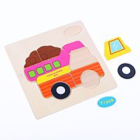Детские деревянные рамки-вкладыши «Транспорт» 15 × 15 × 0,5 см, МИКС