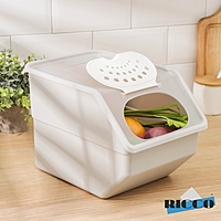 Контейнер для овощей 11,2л 32,3х22х21,7см, цвет бежевый