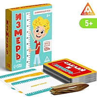 Развивающая игра «Измерь», 50 карточек,лента, 5+
