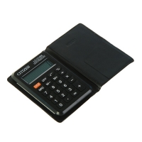 Калькулятор карманный 8-разрядный LC-210N, 62*98*11 мм, питание от батарейки, черный