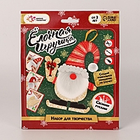 ШКОЛА ТАЛАНТОВ Набор для творчества Елочная игрушка деревянная с декором , дед Мороз
