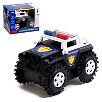 АВТОГРАД Джип-перевёртыш "Полиция", работает от батареек, цвет черный