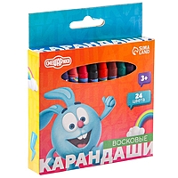 Восковые карандаши Смешарики, набор 24 цвета