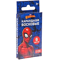 Восковые карандаши Человек-Паук, набор 6 цветов