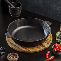 Сковорода 26 см "Magma" литая чугунная, с двумя ушками h=6 см