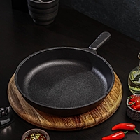 Сковорода 24 см "Magma" литая чугунная, чугун. ручка h=4 см