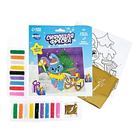 Сияющая фреска "Зайка и сани"