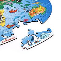 Пазл фигурный Карта мира Животные 38 элементов