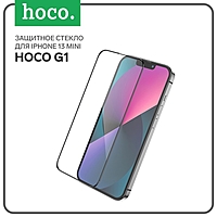 Защитное стекло Hoco G1, для iPhone 13 mini, ПЭТ слой, анти отпечатки, черная рамка