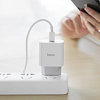 Сетевое зарядное устройство Hoco C76A Plus, Type-C - PD/QC 20 Вт 3 А, белый