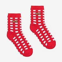 Носки зимние детские, цвет красный/белый, р-р 18 (29-31)