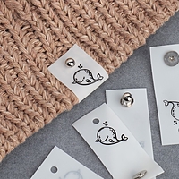 Бирка из силикона Кит (наб 10шт цена за наб) 5*2см мат/чёрн АУ