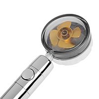 Лейка для душа ZEIN Z2349, с вентилятором, 1 режим, пластик/нержавеющая сталь, жёлтый/хром