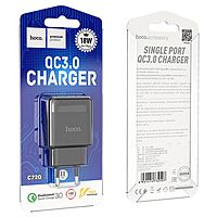 Сетевое зарядное устройство Hoco C72Q, 18 Вт, USB QC3.0 - 3 А, черный