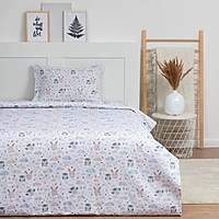 КПБ "LoveLife" 1.5 сп Лужайка 147*210,150*215,50*70 -1 шт,100% хлопок, бязь 120 г/м2