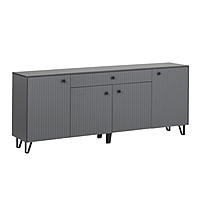 Комод Оливия, 2000х426х830, Графит/Графит Софт МДФ