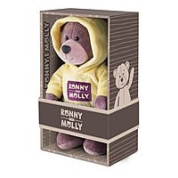Мягкая игрушка Мишка Ронни в толстовке с логотипом 21 см