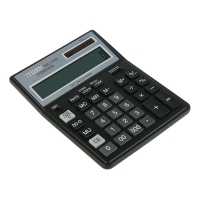 Калькулятор настольный 16-разрядный SDC-435N, двойное питание, черный