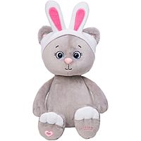 Мягкая игрушка Котик Грей в повязке 25 см